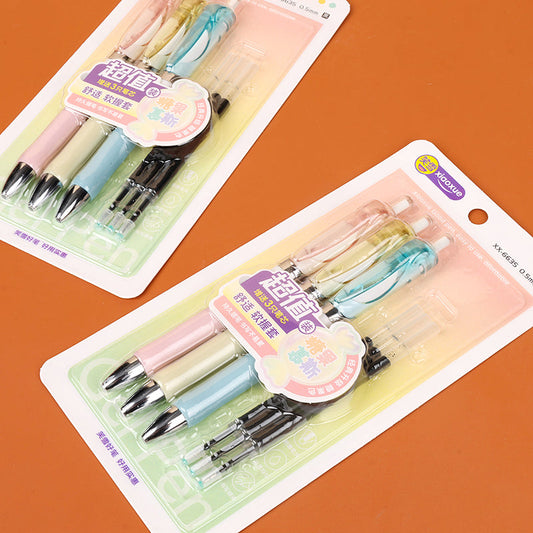 3 Gel Pens and 3 Refills Pack for School and Office Use