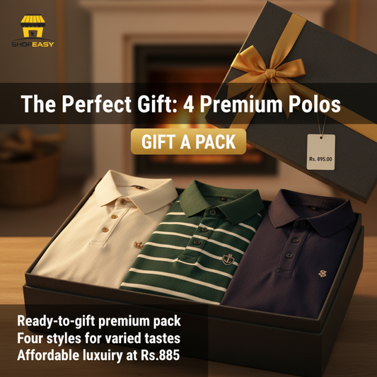 Men’s Style Pack – 4 Polo Combo for College Outfit