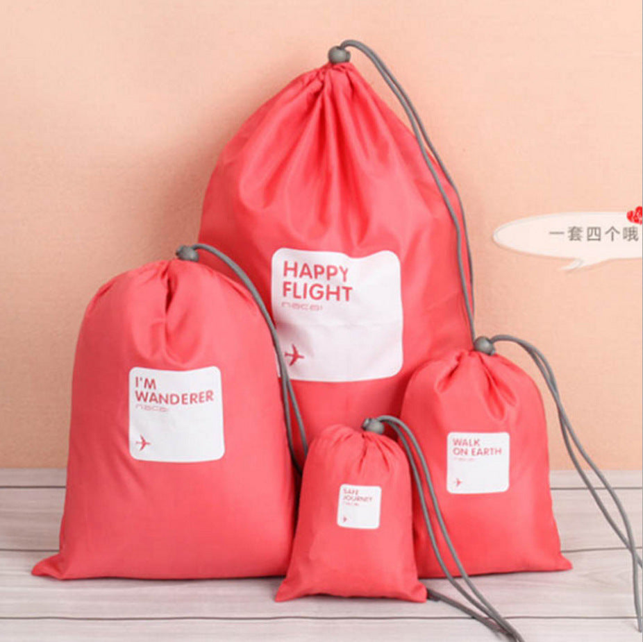 4 Pcs Waterproof Shoe & Laundry Bag