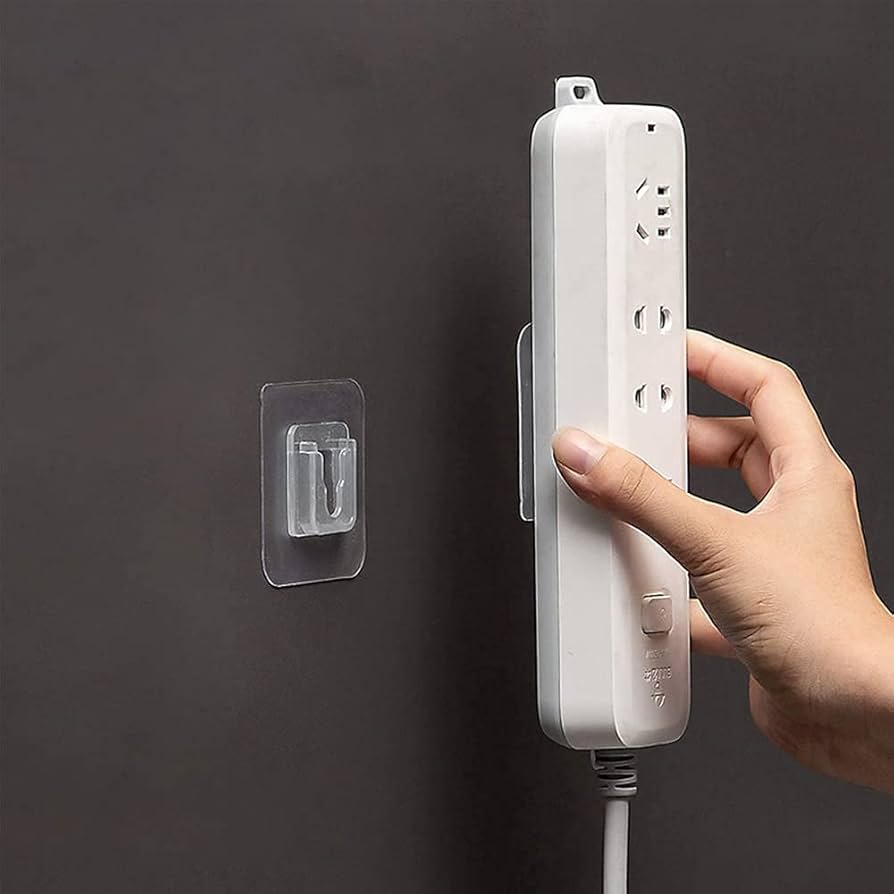 6*6 cm Sticker U Hook Male Female Set, Magic Transparent Adhesive Wall Hooks