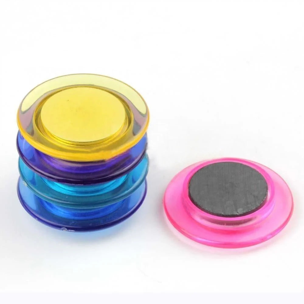 10 pc set Colorful Translucent  Magnet Buttons for Fridge, Magnetic White-Boards (20mm)