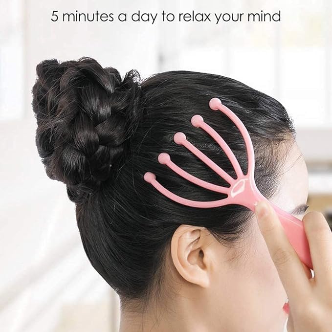 Five Claw Head Massager, 5 Roller Balls Prongs Scratcher Deep Relaxation, Head Scalp Massagers for Headache Relief, Scalp Stress Relax