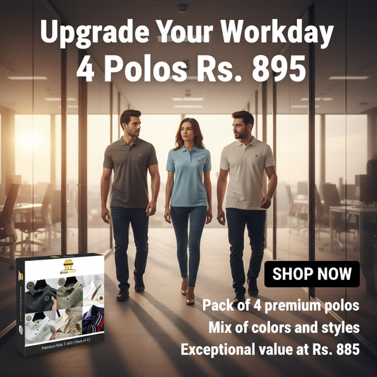 4 Polos Combo – Smart & Stylish Campus Wear Pack