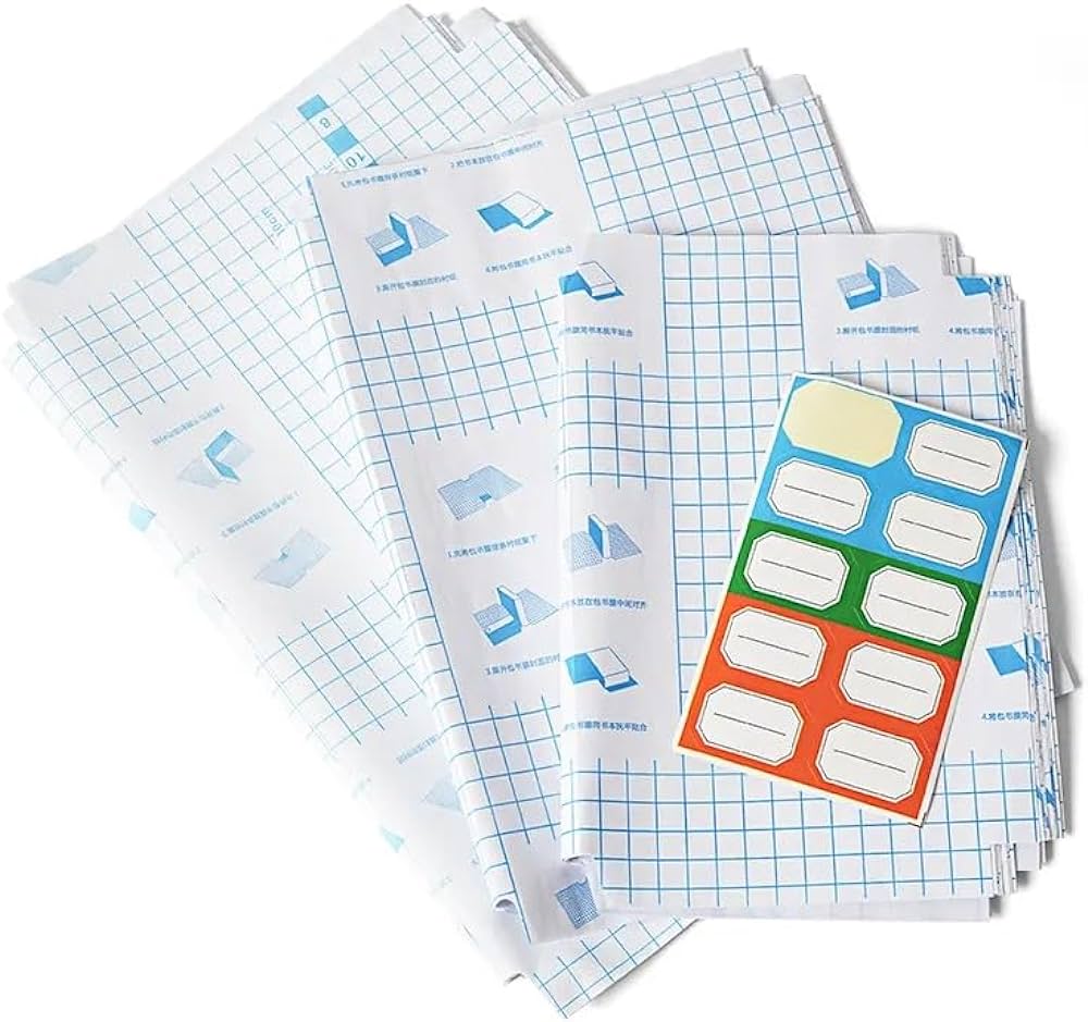 30pcs Transparent Sticker Book Covers in 3 Sizes (10 each: Small, Medium, Large) - Clear Matte Finish for Crafts & School Textbook
