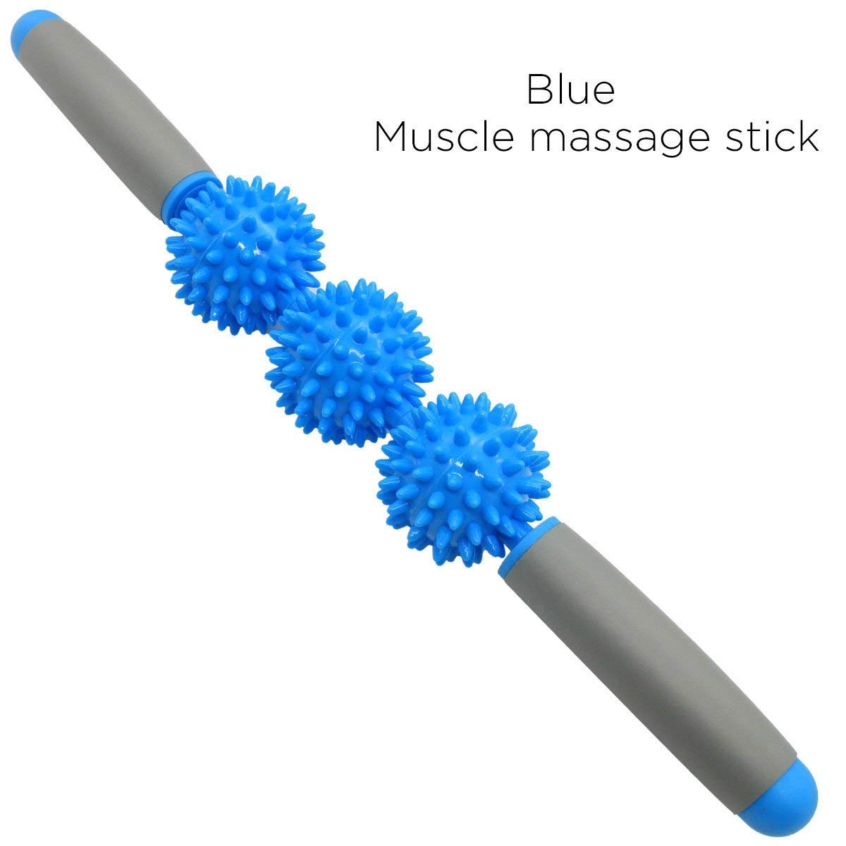 Fitness Massage Stick – Muscle Therapy Roller with 3 Spiky Ballsage Tool