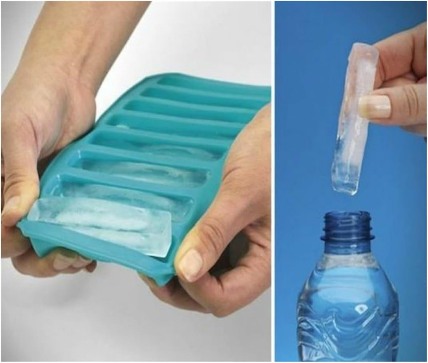 1 Pc - 10 Grid Silicone Bottle Ice Stick Tray