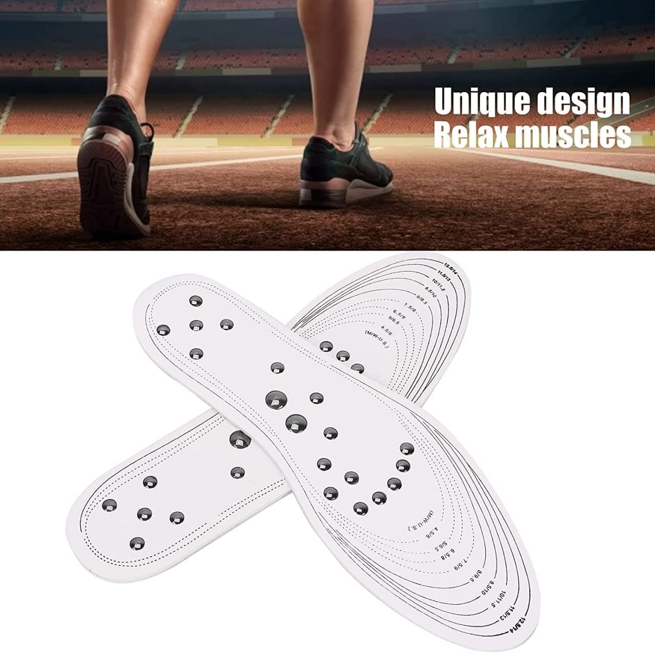 Magnetic Foot Acupressure Insoles/India Height Increase Device for Men and Women (1 pair)