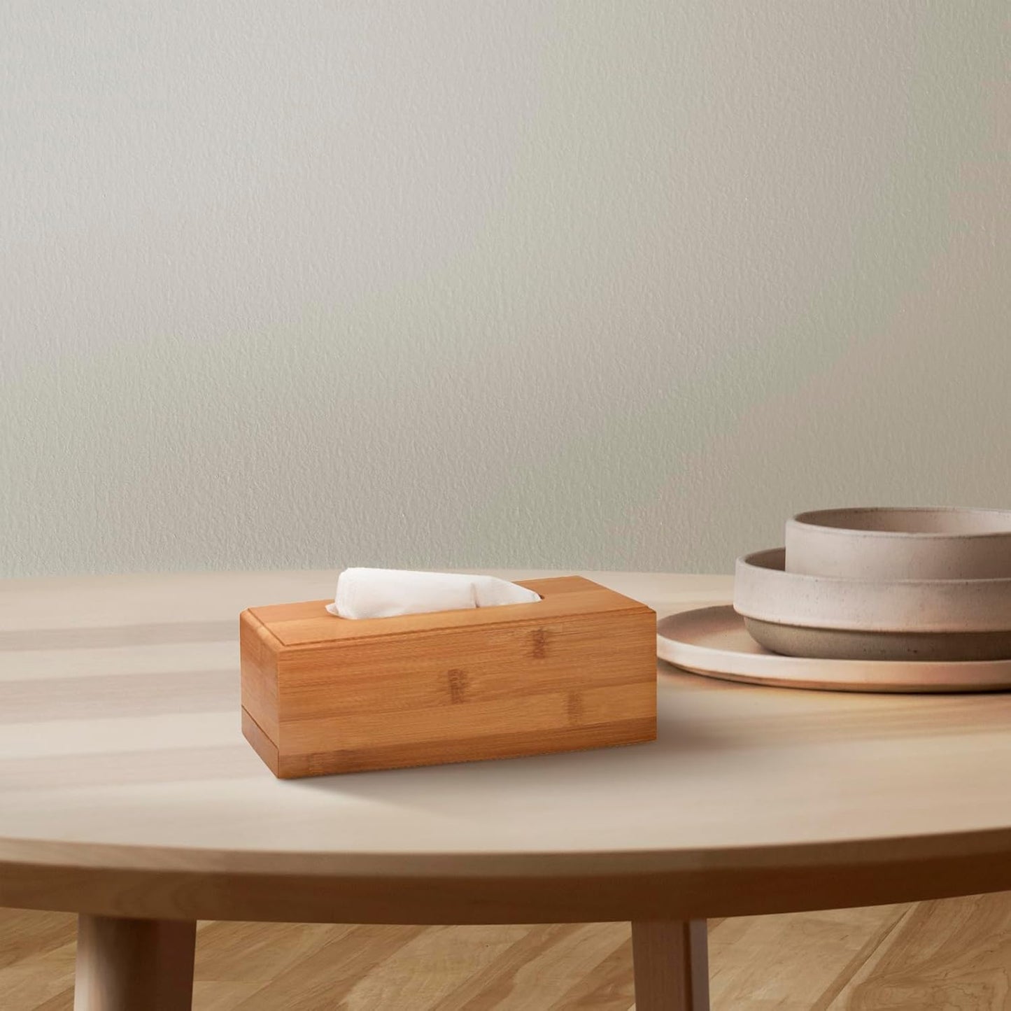 Wooden Tissue Box Holder for Dining Table Hotels Barthroom Car Kitchen and Office