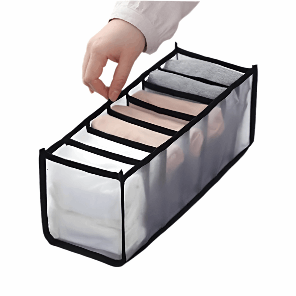 Mini 7 Compartment Washable Underwear Socks Organizer