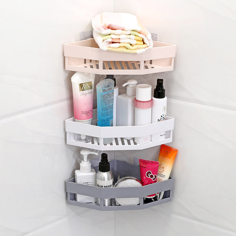 1 Pc Triangular Bathroom Corner Storage Rack Storage Shelf Bathroom Shelf
