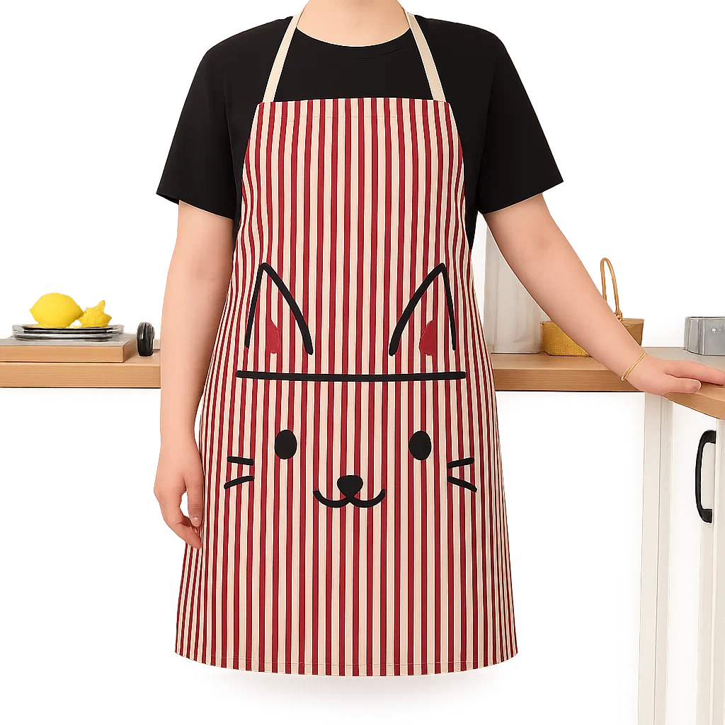 Cat Print Kitchen Apron
