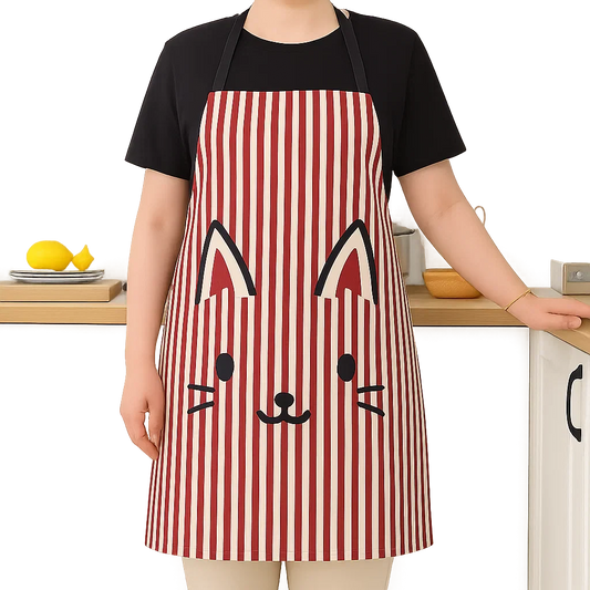 Cat Print Kitchen Apron