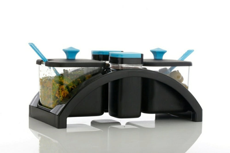 Anjani Premium 2x2 Square Spice & Pickle Jar Set – Airtight, Elegant Storage for Kitchen Essentials (Random Color)