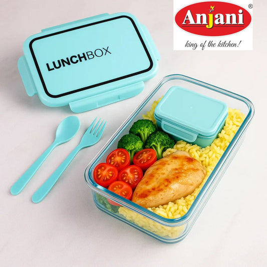 Anjani Leak Proof Lunch Box for Office with Spoon and Fork (1200 ml)