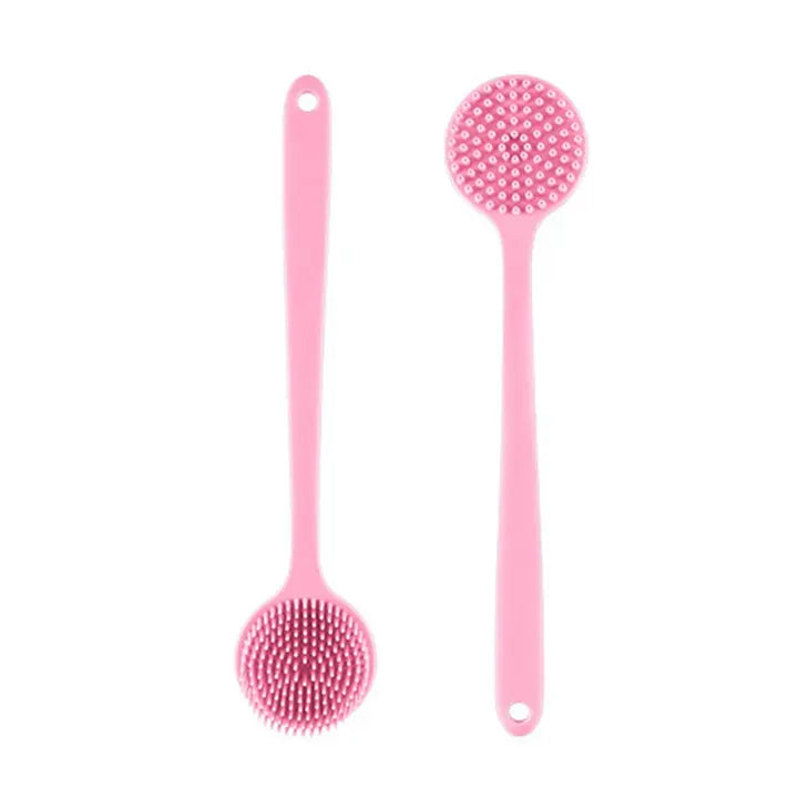 2-in-1 Silicone Body & Back Scrub Brush – Soft Bristles with Long Handle for Shower, Bath & Exfoliation