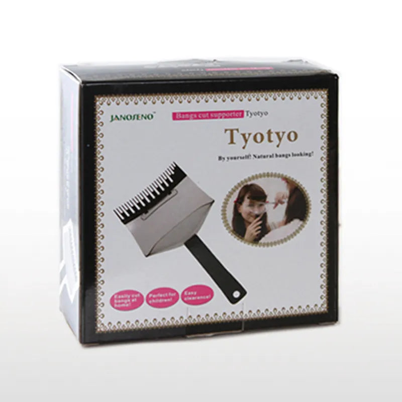 Home Haircut Bangs Guide Tool – 2-in-1 Comb and Face Shield for Safe & Precise DIY Fringe Trimming – Ideal for Women, Girls, and Stylists