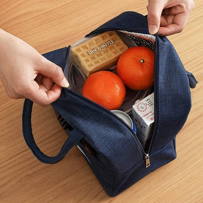Portable Thermal Lunch Bag (Random Colour)