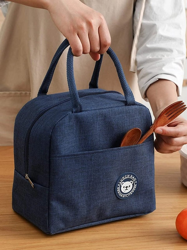 Portable Thermal Lunch Bag (Random Colour)
