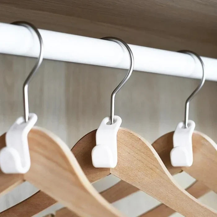 Clothes Hanger Extender Clip (Pack of 12), Clothes Hanger Connector Hooks, Hook Organizers Space Saver Hanger Extenders for Clothes