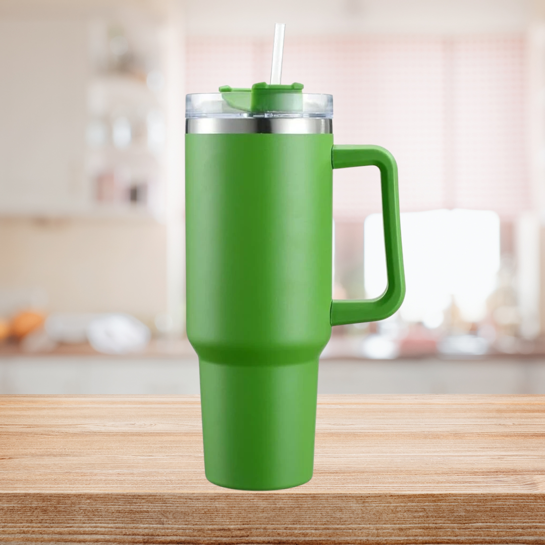 1200 ml Flowstate Tumbler, Stainless Steel Vacuum Insulated Tumbler with Lid and Straw for Water, Iced Tea or Coffee, Smoothie and More, Cream