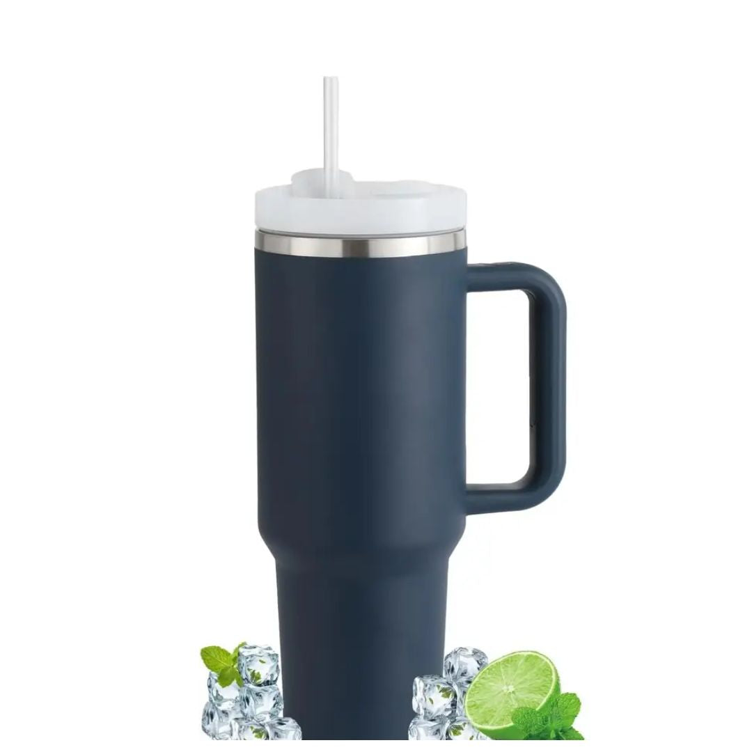 1200 ml Flowstate Tumbler, Stainless Steel Vacuum Insulated Tumbler with Lid and Straw for Water, Iced Tea or Coffee, Smoothie and More, Cream
