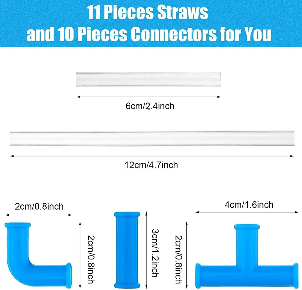 DIY Straws, Play Game Drinking Straws, 21 pieces DIY Drinking Straws to Creative Fun Drink Game, Game Straws, Creativity Straws