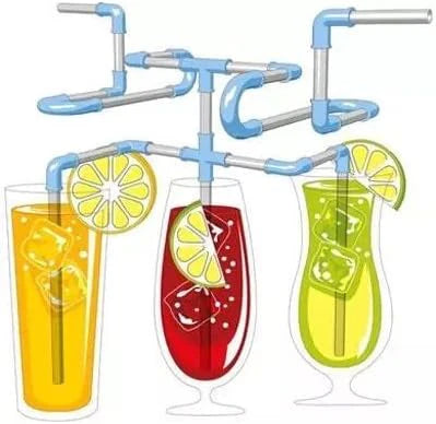 DIY Straws, Play Game Drinking Straws, 21 pieces DIY Drinking Straws to Creative Fun Drink Game, Game Straws, Creativity Straws