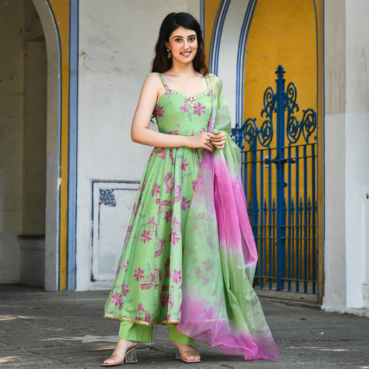 FLORAL JAAL SUIT SET