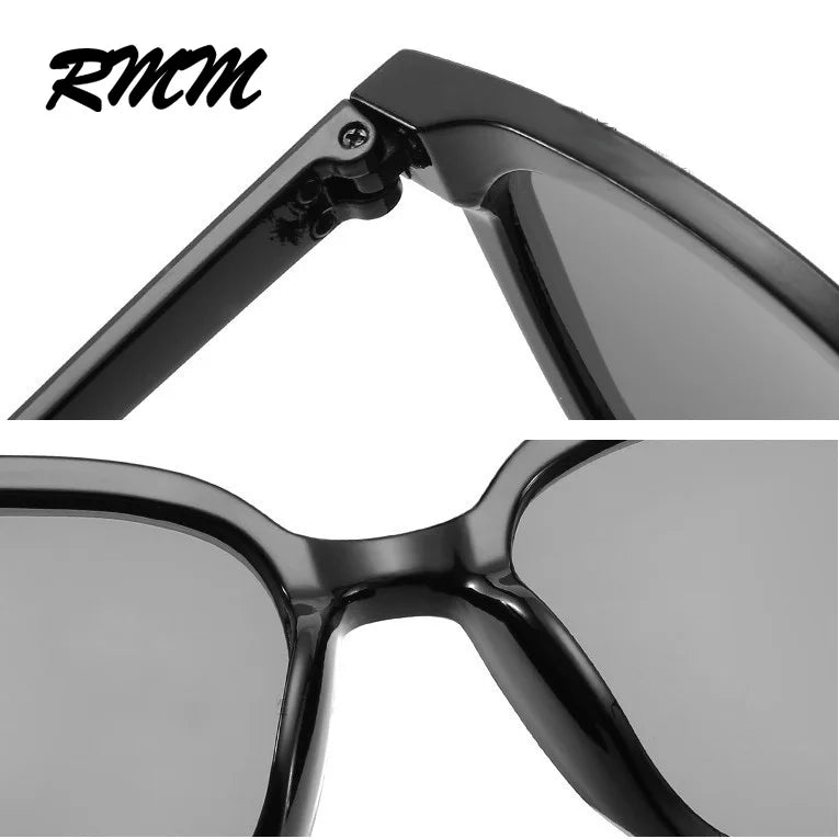 RMM brand Unisex big frame square Sunglasses Hip hop Sunglasses Retro Square cat eye 3 point Sunglasses for women men