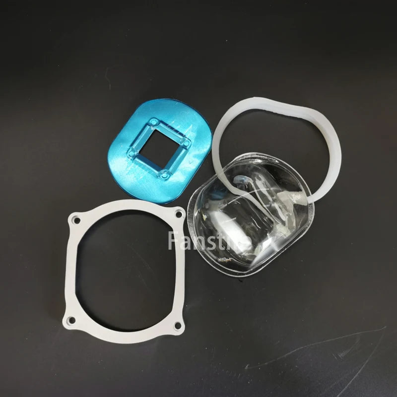 107mm lente de vidro óptico estrada lâmpada led lentes lâmpada rua cob lente óptica 4pcs conjunto iluminação acessórios