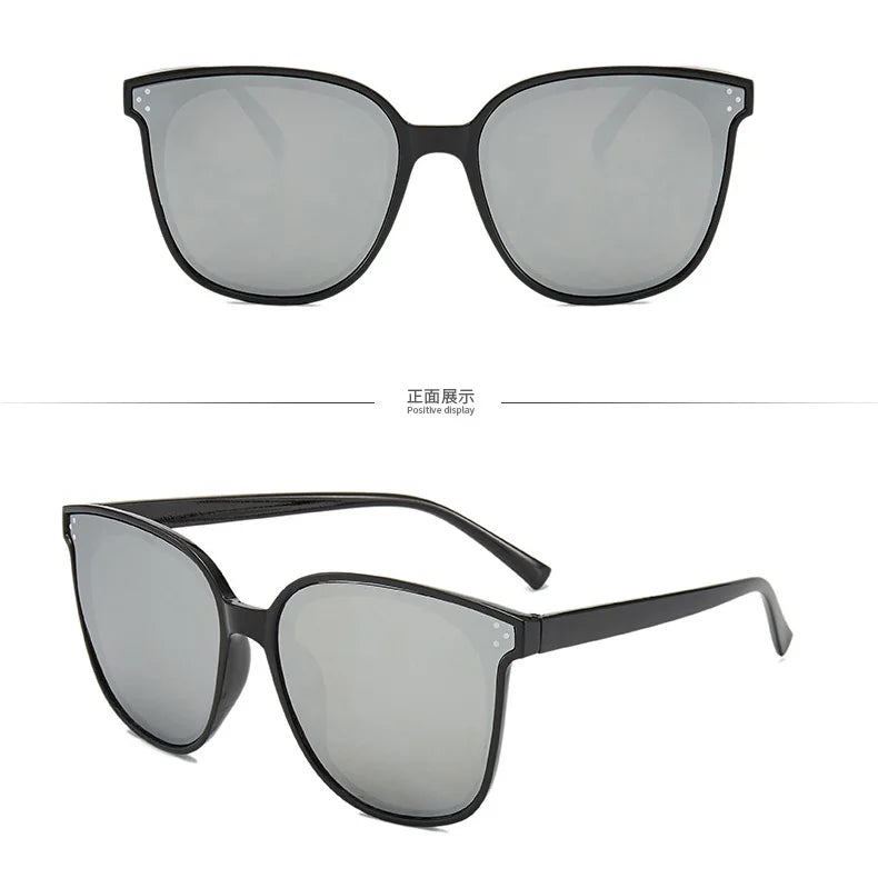 RMM brand Unisex big frame square Sunglasses Hip hop Sunglasses Retro Square cat eye 3 point Sunglasses for women men