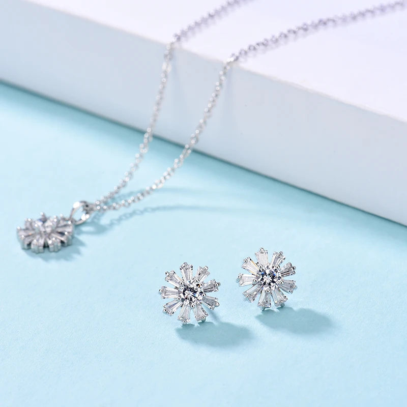 Child Jewelry Set HADIYANA Flower Design Girl Gift Fashion Child Necklace Earring Ring And Bracelet Set ET0001 Conjunto de joyas