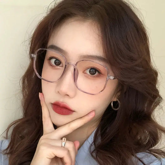 2021 transparente óculos de computador quadro feminino anti luz azul polígono óculos bloqueando óculos ópticos