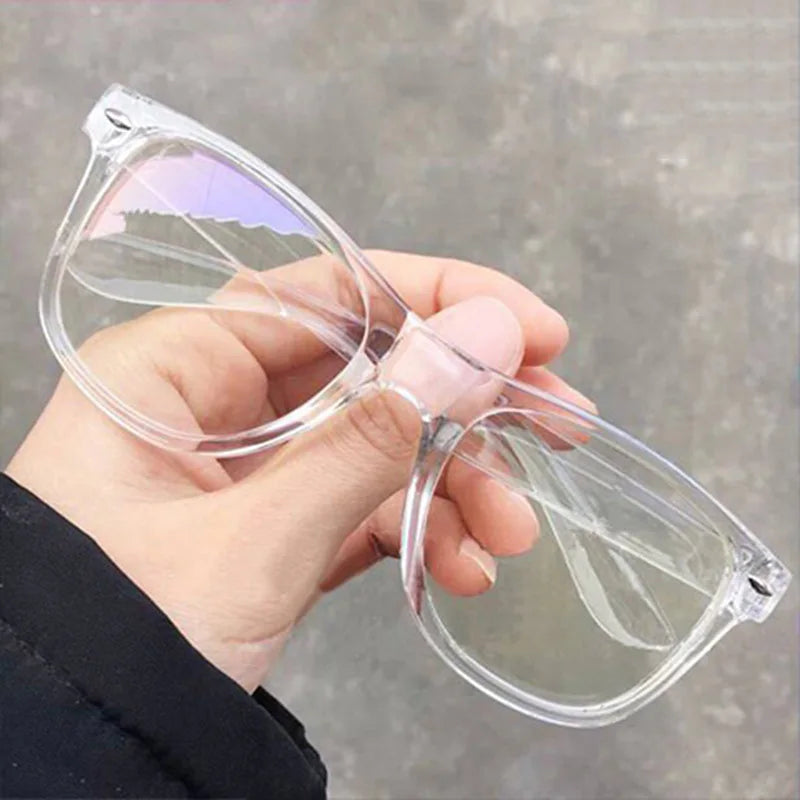 Fashion Unisex Transparent Optical glasses frame flat mirror nail glasses for men women can optician