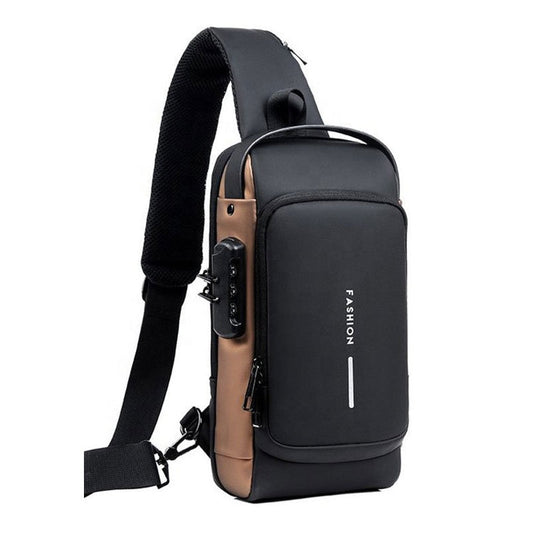 Men's Anti-Theft Chest Bag, Stylish Motorcycle & Casual Crossbody Backpack,