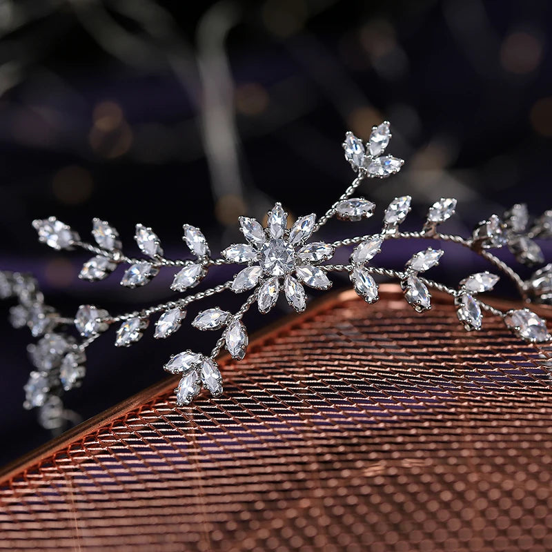 Crown HADIYANA Romance Bridal Headpiece Women Wedding Hair Accessories Hair Pins Zirconia luxury jewelry BC5669 Diadema Joya