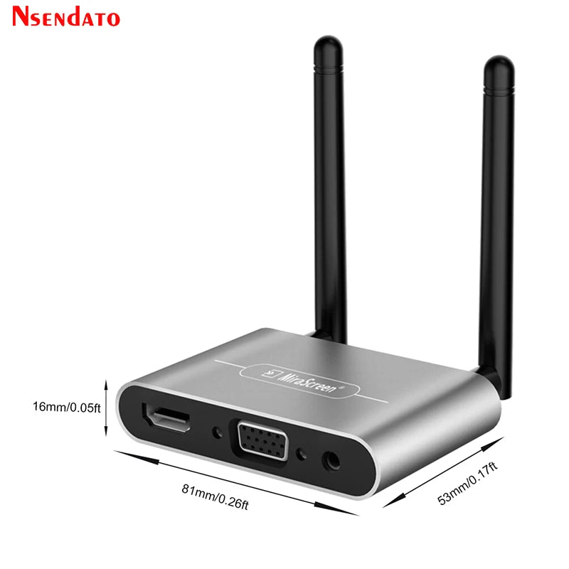 Mirascreen TV Stick 4K 1080P HD VGA AV wireless display tv dongle Miracast for Airplay DLNA Screen Mirroring Wifi TV Receiver