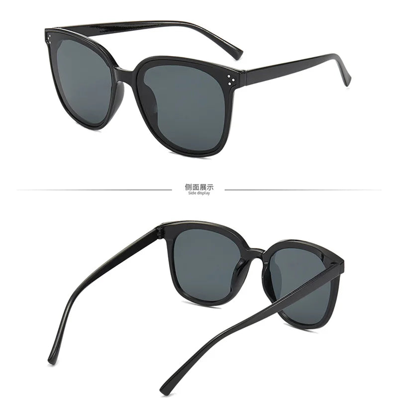 RMM brand Unisex big frame square Sunglasses Hip hop Sunglasses Retro Square cat eye 3 point Sunglasses for women men