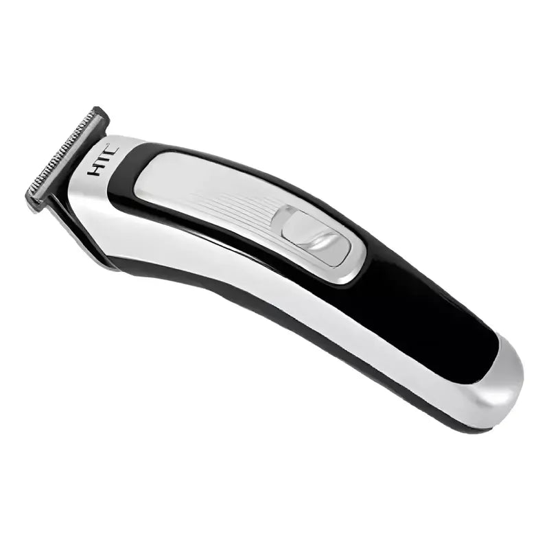 HTC Men's Cordless Hair & Beard Trimmer – Precision Grooming Kit with Adjustable Comb Attachments, USB Cable, and Cleaning Accessories