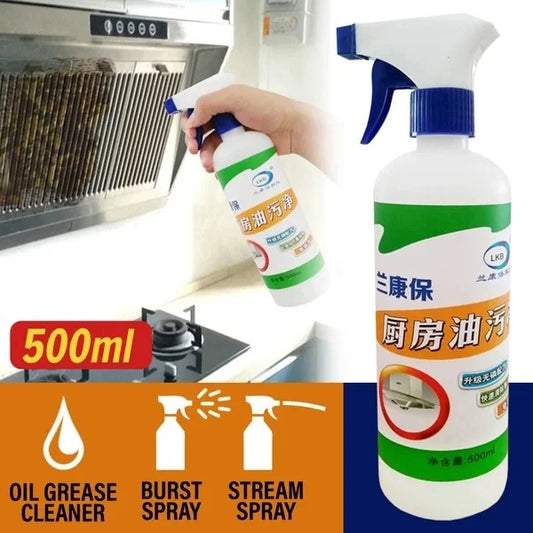 500 ml Kitchen Oil & Grease Stain Remover, Kitchen Degreaser Cleaner Removes Oil Grease Food Stains, Chimney Stove Grill, Tiles, Floor, Chimney Cleaner