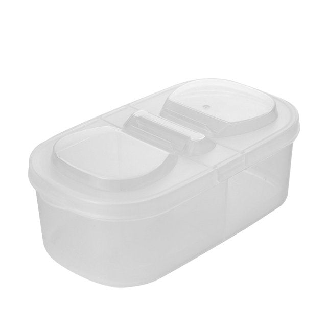 2 Way Transparent Food Container Box For Fridge Storage Container, Snacks, Dry Fruit, Outdoor Use