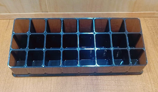 24 Cavity Black Lipstick Organiser, Lipstick Lip Gloss Nail Polish Cosmetics Organiser, 24 Grid Squares Holder Stand (Plastic)