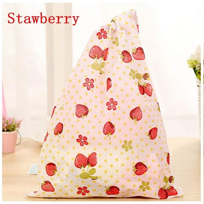 Portable Dust Proof Travel Shoe Bag Random Print - (Pack of 3 Pcs)