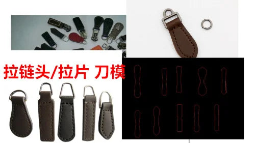 Handmade leather tools, hand-made leather, knife-shaped zipper pull-tab cutters
