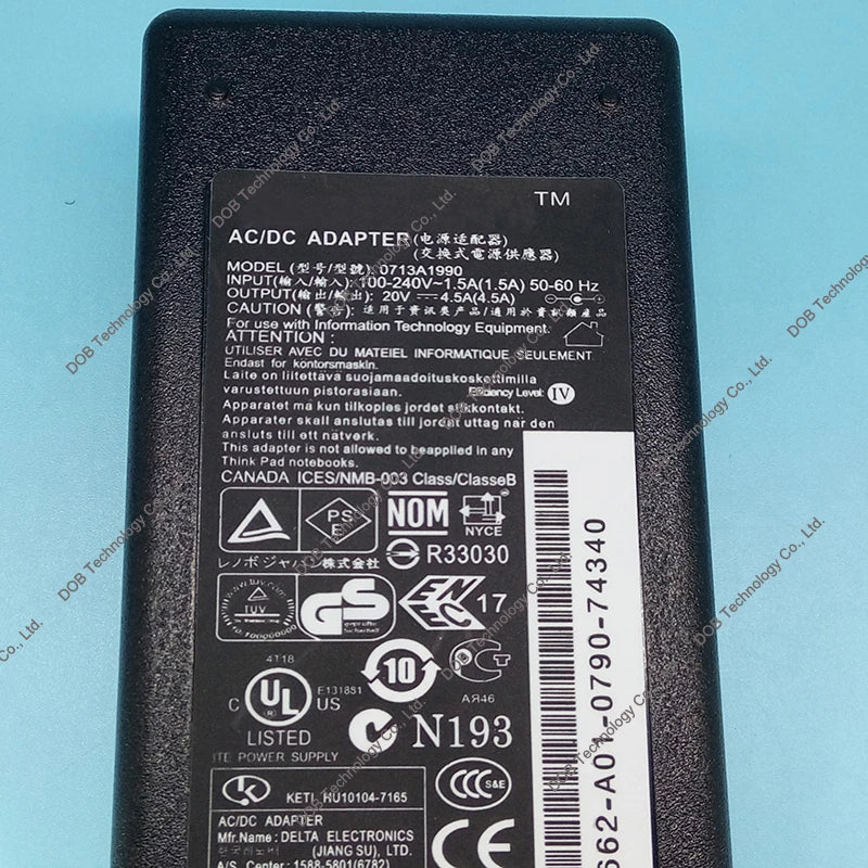 20v 4.5a 90W laptop adapter battery charger power supply for lenovo B570 G480 G485 G560 G560e G565 G570 G575 G580 G585 G780