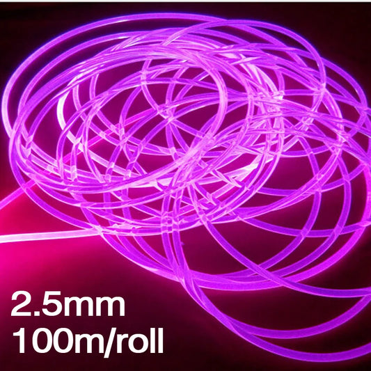 100m/roll 2.5mm Side Glow PMMA Fiber Optic Cable for Star Ceiling Fiber Lighting