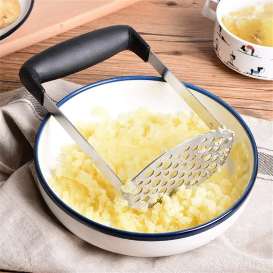 1 PC Potato Masher Stainless Steel Smooth Mashed Potatoes Sweet Potato Making Tools Fruit Vegetable Kitchen Tools