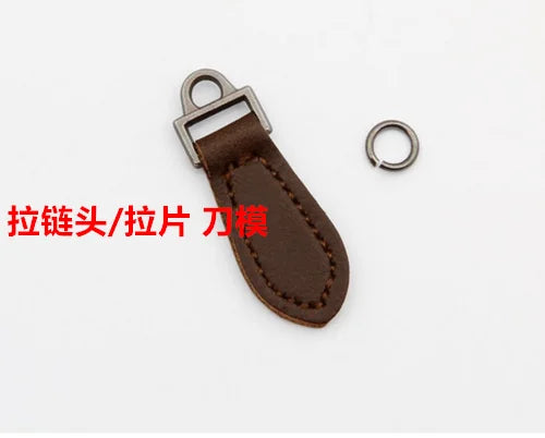 Handmade leather tools, hand-made leather, knife-shaped zipper pull-tab cutters