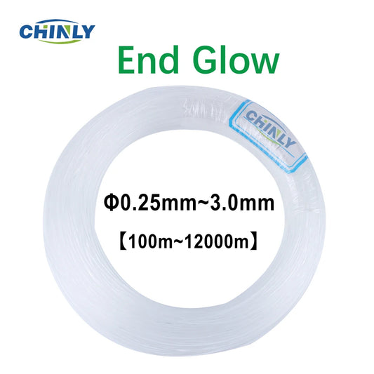 PMMA plastic optical fiber cable whole roll lighting engine driver LED wire in 0.25mm ~3.0mm 100m to 12000m Fibers Lighting