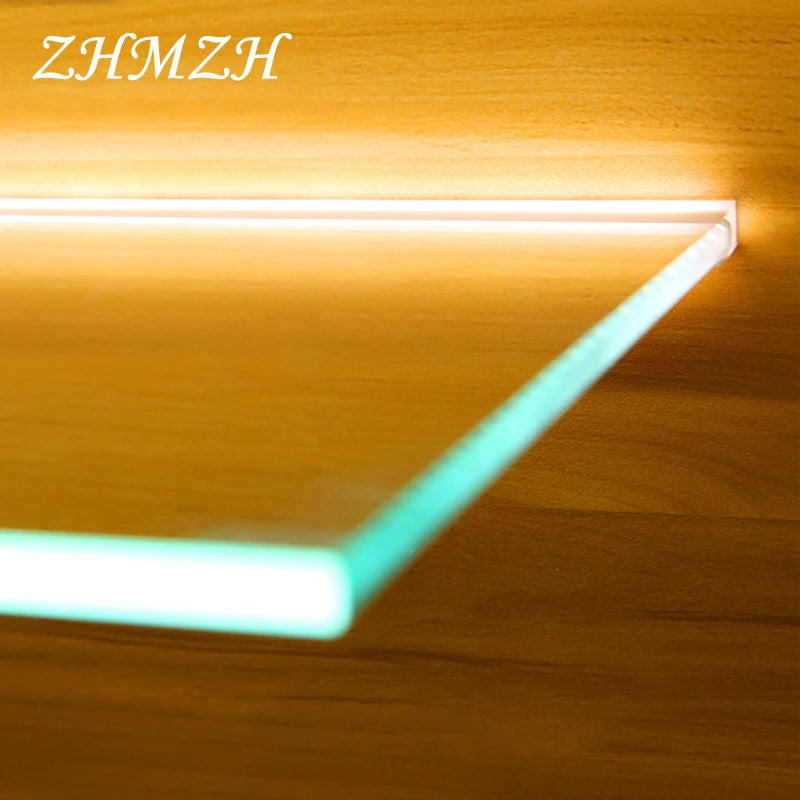 110-240V LED Under Cabinet Light 30cm 40cm 50cm Hand Scan Sensor Glass Splint Lamp LED Aluminum Strip Lights Layer Pate Lamps